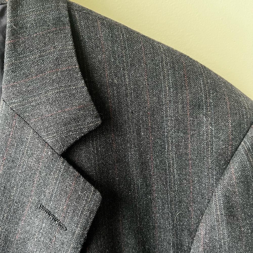 ERMENEGILDO ZEGNA Gray Striped Sartoria Blazer Sports Jacket Coat Luxury 44R